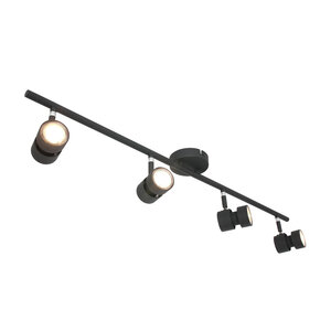 Spot Natasja Zwart 4  x 4.9 Watt GU10