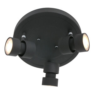 Spot Natasja Zwart 3 x 4.9 Watt GU10 Rond