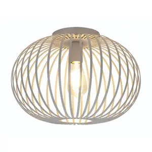 Plafondlamp Aglio Crème Khaki Metaal Ø 40cm