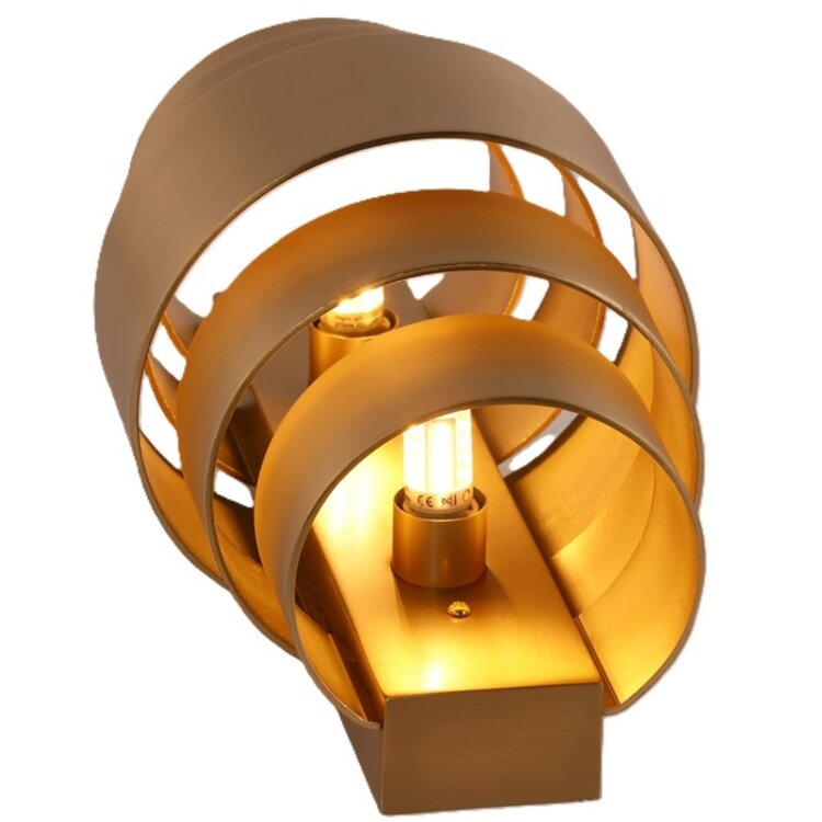 Artdelight Wandlamp Rolls Brons 2 x G9 fitting Hoogte 22cm