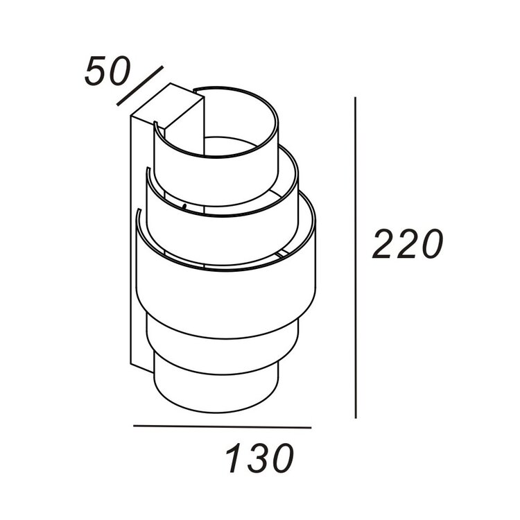 Artdelight Wandlamp Rolls Zwart - Goud 2 x G9 fitting Hoogte 22cm
