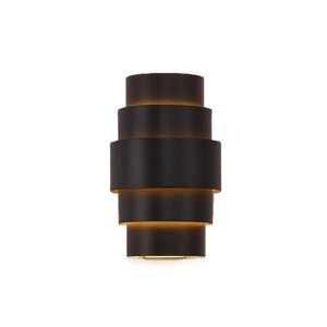 Wandlamp Rolls Zwart - Goud 2 x G9 fitting Hoogte 22cm