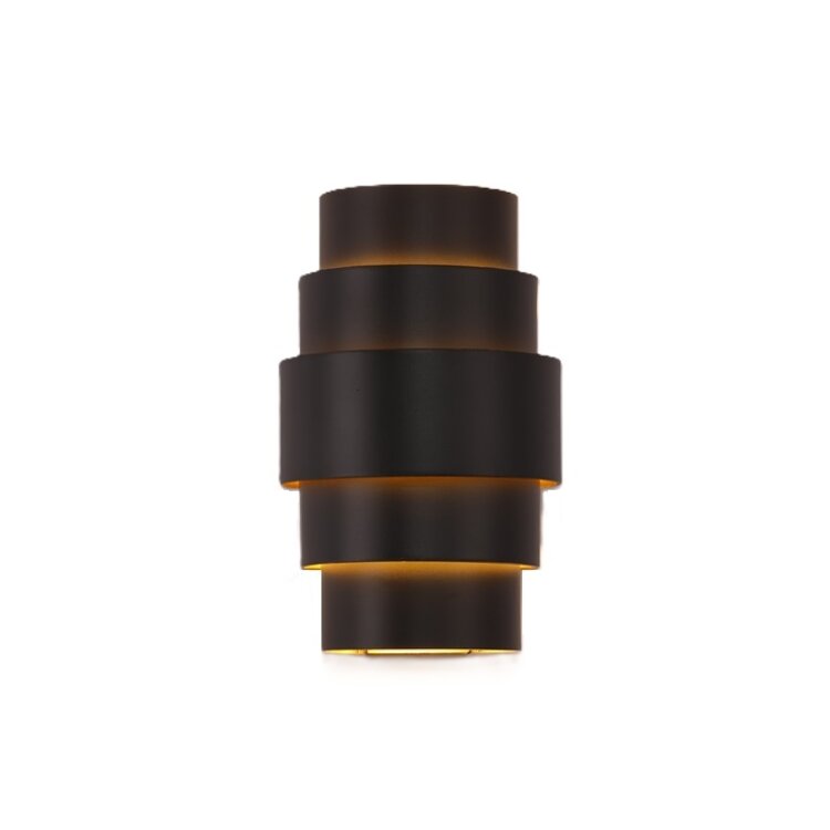 Artdelight Wandlamp Rolls Zwart - Goud 2 x G9 fitting Hoogte 22cm