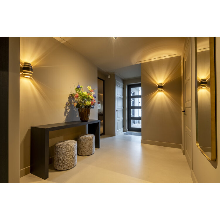 Artdelight Wandlamp Rolls Zwart - Goud 2 x G9 fitting Hoogte 22cm