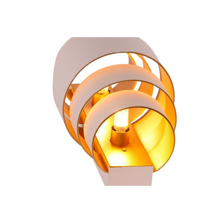 Artdelight Wandlamp Rolls Wit-Goud 2 x G9 fitting Hoogte 22cm