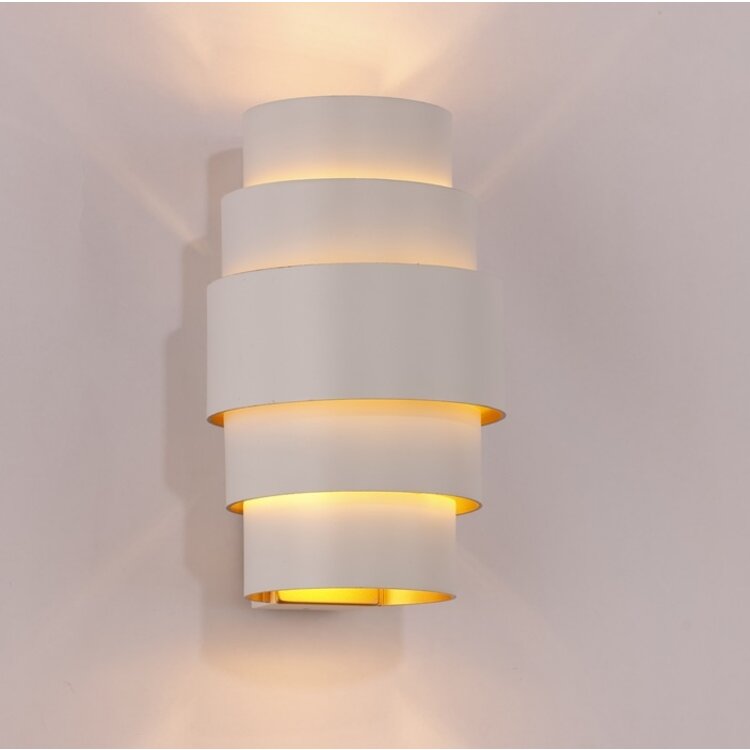 Artdelight Wandlamp Rolls Wit-Goud 2 x G9 fitting Hoogte 22cm