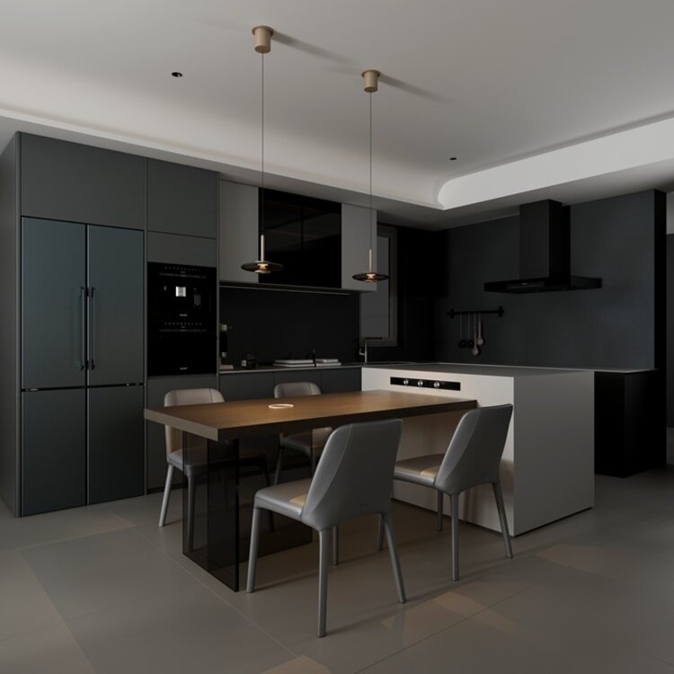 Artdelight Hanglamp Madison Champagne - Koffie Led Ø 22cm  Incl. Easy-lift