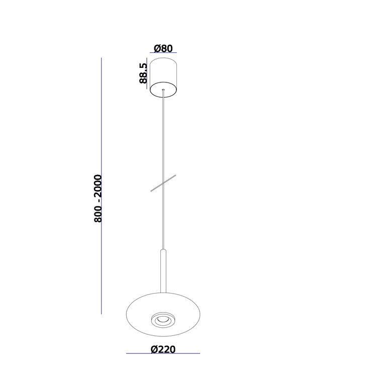 Artdelight Hanglamp Madison Champagne - Koffie Led Ø 22cm  Incl. Easy-lift