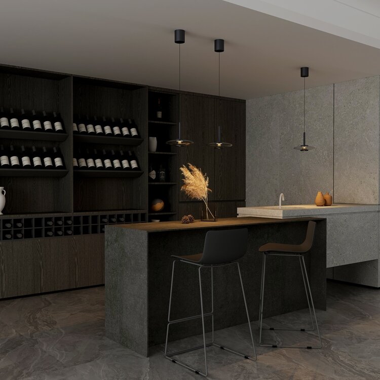 Artdelight Hanglamp Madison Zwart - Smoke Ø 22cm  Incl. Easy-lift