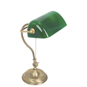 Tafellamp Notaris Brons - Groen Fitting E27