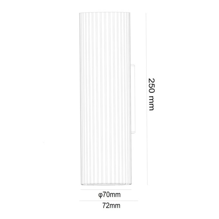 Artdelight Wandlamp Gips  Brest Wit  Geribbeld 2 Lichts GU10 Up & Down