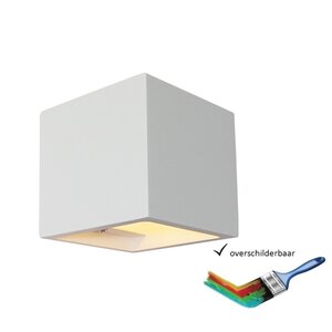 Wandlamp Plaster Vierkant Wit incl. Led