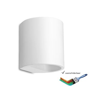 Wandlamp Plaster Rond Wit 11cm Ø