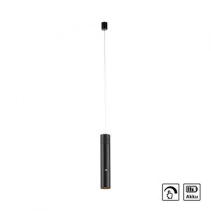 Oplaadbare Hanglamp Attach Zwart Ø 4cm  incl. Dimmer