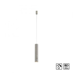 Oplaadbare Hanglamp Attach Grijs Ø 4cm  incl. Dimmer