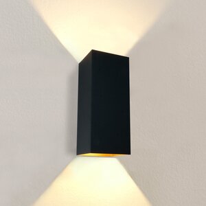 Wandlamp Dante 2 XL Zwart - Goud GU10