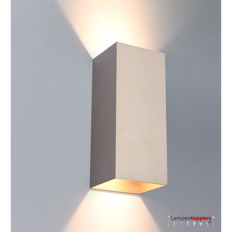 Artdelight Wandlamp Dante 2 XL Champagne GU10 GU10 Up & Downlight