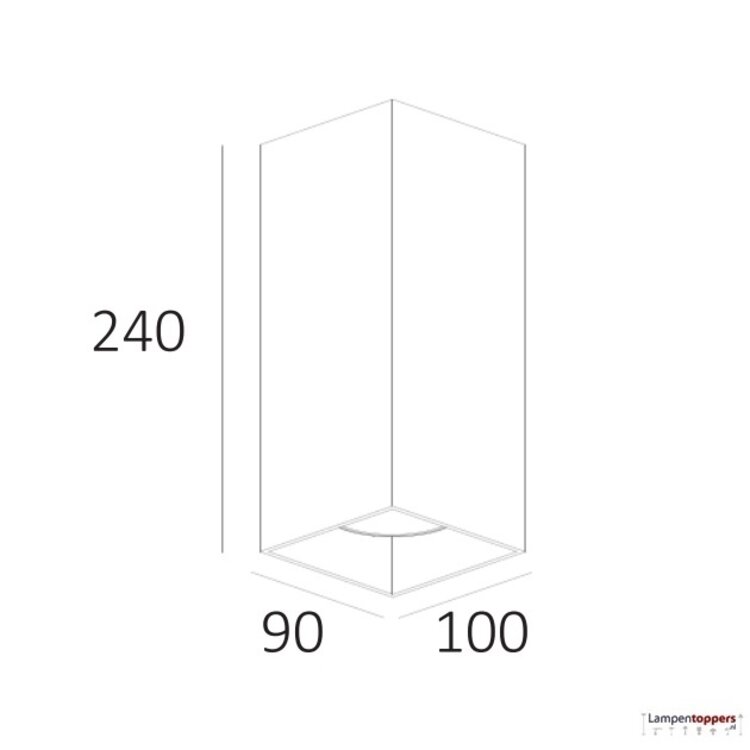 Artdelight Wandlamp Dante 2 XL Antiek Brons GU10 Up & Downlight
