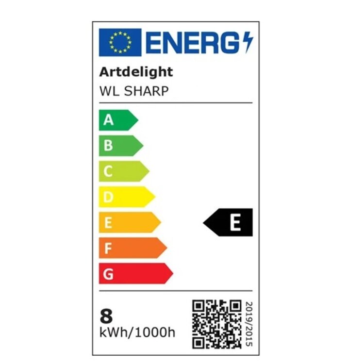 Artdelight Wandlamp Sharp Led Antraciet 7.2Watt 2700K