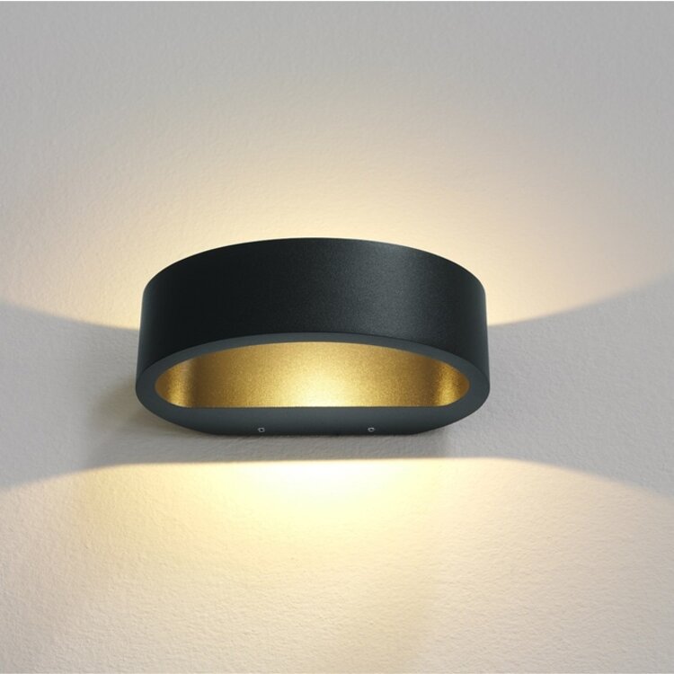 Artdelight Wandlamp Sharp Led Antraciet 7.2Watt 2700K