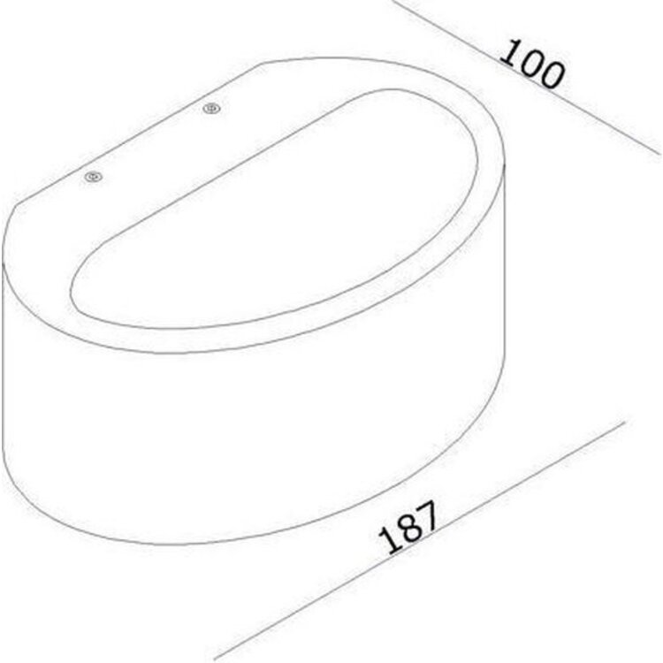 Artdelight Wandlamp Sharp Led Zwart 7.2Watt 2700K