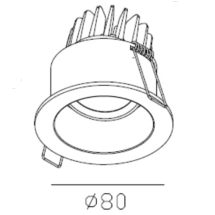 Artdelight Inbouwspot Venice Zwart Rond Verdiept 8 Watt IP44