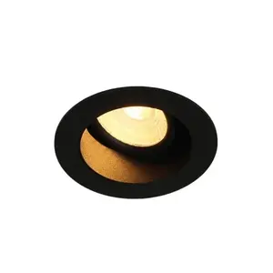 Inbouwspot Venice Zwart Rond Verdiept IP44
