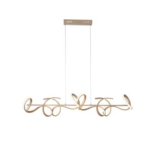 Hanglamp Curls  Mat Goud 40Watt Led
