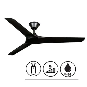 Lucci Air Plafondventilator Abyss Zwart Ø 142cm IP66