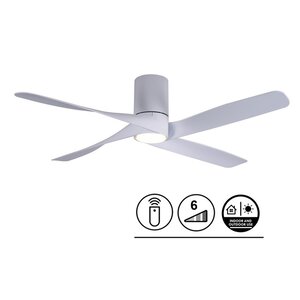 Lucci Air Plafondventilator Riviera Wit 12Watt Led Ø 132cm