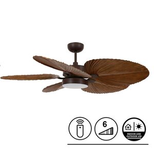 Plafondventilator Bali Bruin incl. 18Watt Led Ø 132cm