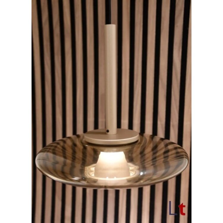 Artdelight Hanglamp Madison Champagne - Koffie Led Ø 22cm  Incl. Easy-lift