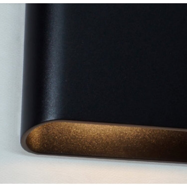 Artdelight Wandlamp Diaz-L Zwart Dim to Warm 2 x 6Watt IP65