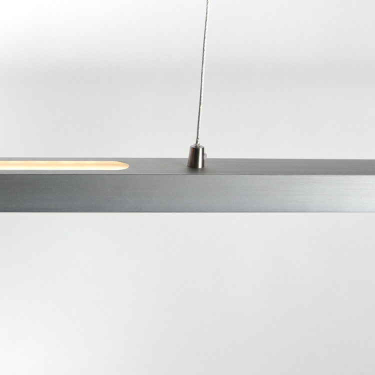 Hanglamp Bande Staal incl. Comfort Lift 2200 - 4000K L 114cm