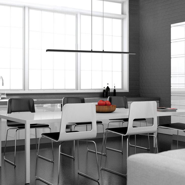Hanglamp Bande Zwart incl. Comfort Lift 2200 - 4000K L 150cm