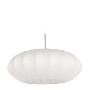 Hanglamp Sparkled Light Staal & Zijde Wit Ø 60cm