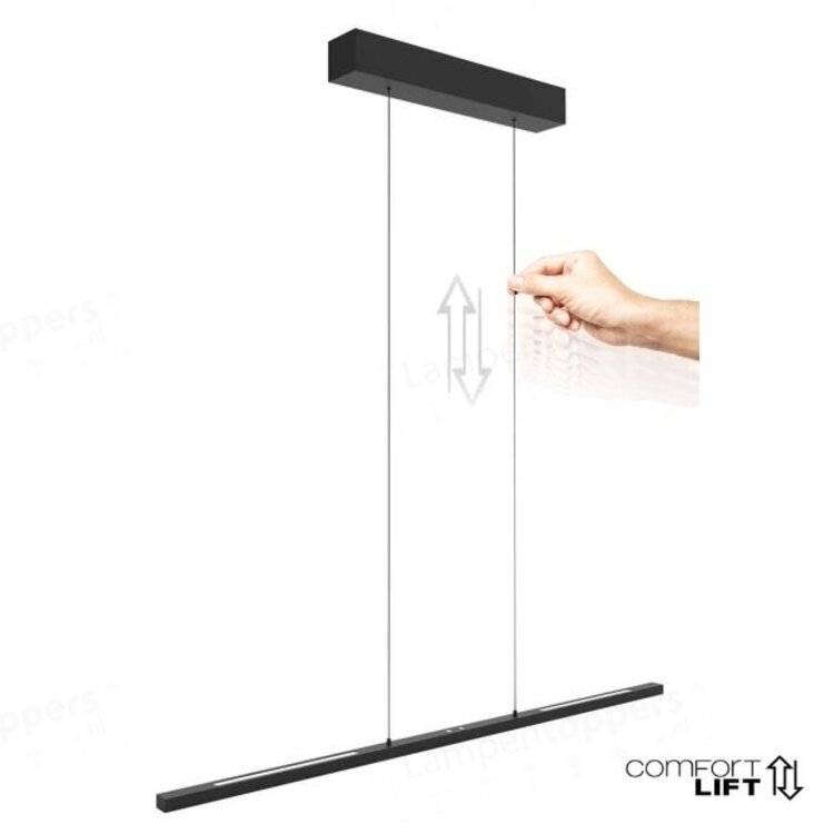 Hanglamp Bande Zwart incl. Comfort Lift 2200 - 4000K L 114cm