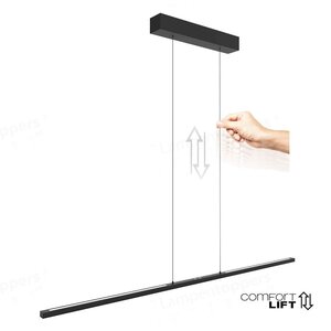 Steinhauer Hanglamp Bande Zwart incl. Comfortlift L 150cm