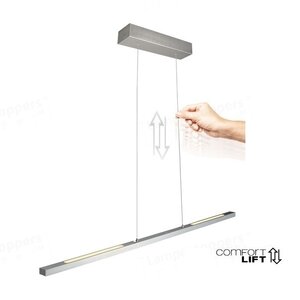 Steinhauer Hanglamp Bande Staal incl. Comfortlift L 114cm