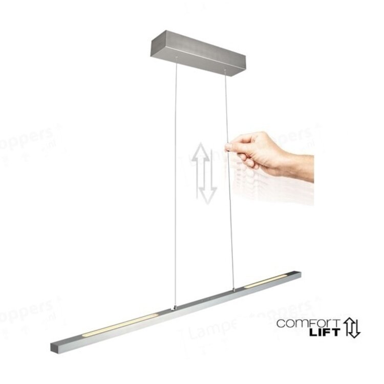 Hanglamp Bande Staal incl. Comfort Lift 2200 - 4000K L 114cm