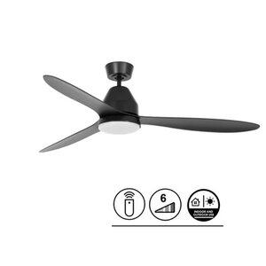 Plafondventilator Whitehaven Zwart incl. LED Ø 142cm