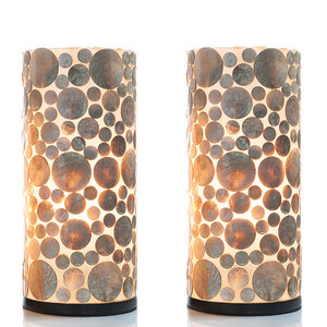 Tafellamp Coin Gold 40cm 2 Stuks