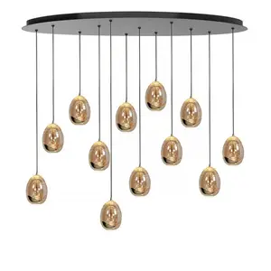 Hanglamp Golden Egg Ovaal 12 Lichts Led L 140cm