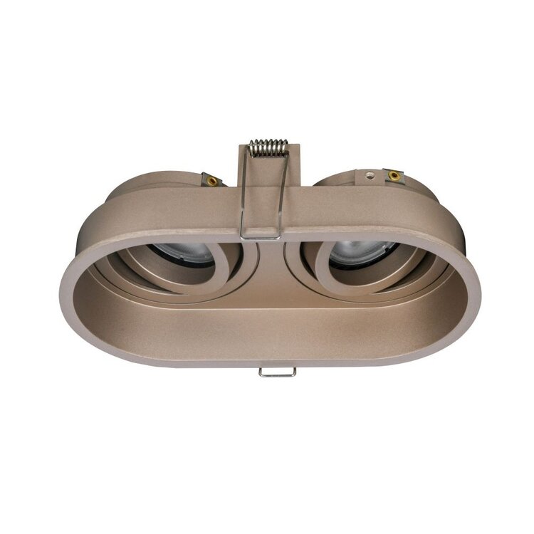 Artdelight Inbouwspot Rexi Champagne GU10   Rond 2 Lichts