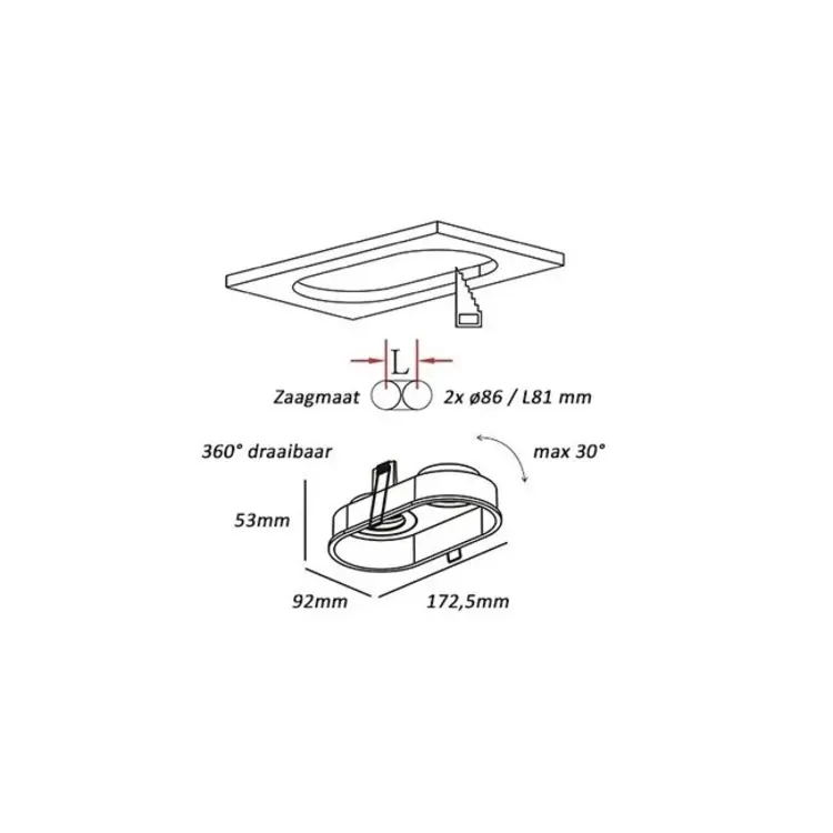 Artdelight Inbouwspot Rexi Champagne GU10   Rond 2 Lichts