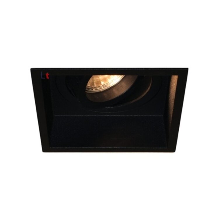 Artdelight Inbouwspot Rex Vierkant Zwart  GU10 Verdiept Kantelbaar