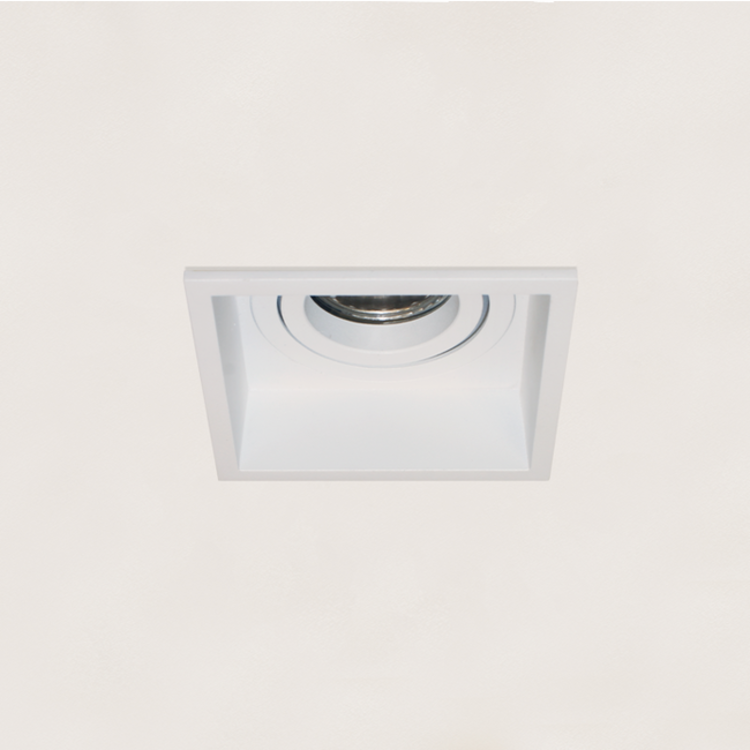 Artdelight Inbouwspot Rex Vierkant Wit  GU10 Verdiept Kantelbaar - Copy