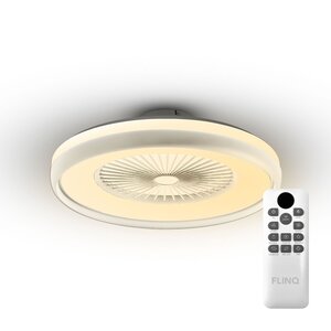 FlinQ Plafondventilator LumiFan Wit Ø 59cm