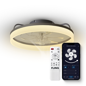 Plafondventilator Smart AeroGlow Zwart Ø 50cm