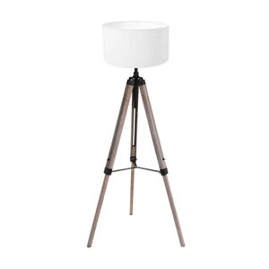 Vloerlamp Triek Driepoot incl. Linnen Kap Wit